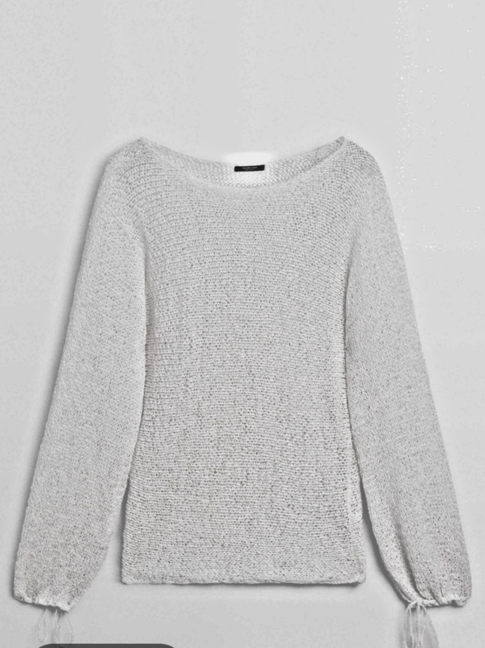 Massimo Dutti NWT white balloon sleeve top with bows 5630/570 - Picture 2 of 6